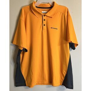✨Columbia Men's 2xl Omni-shade Sun Protection Polo Shirt- Yellow And Blue‎